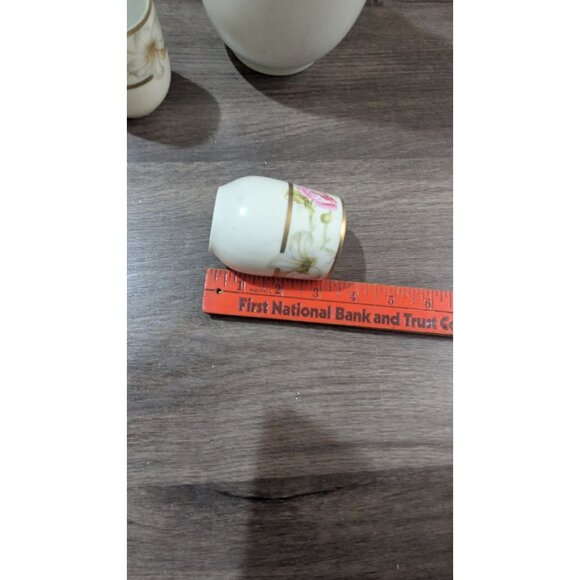 Bavaria Porcelain Coffee Set Pitcher & 2 Cups Floral Gold Trim Antique chocolate - Picture 7 of 8